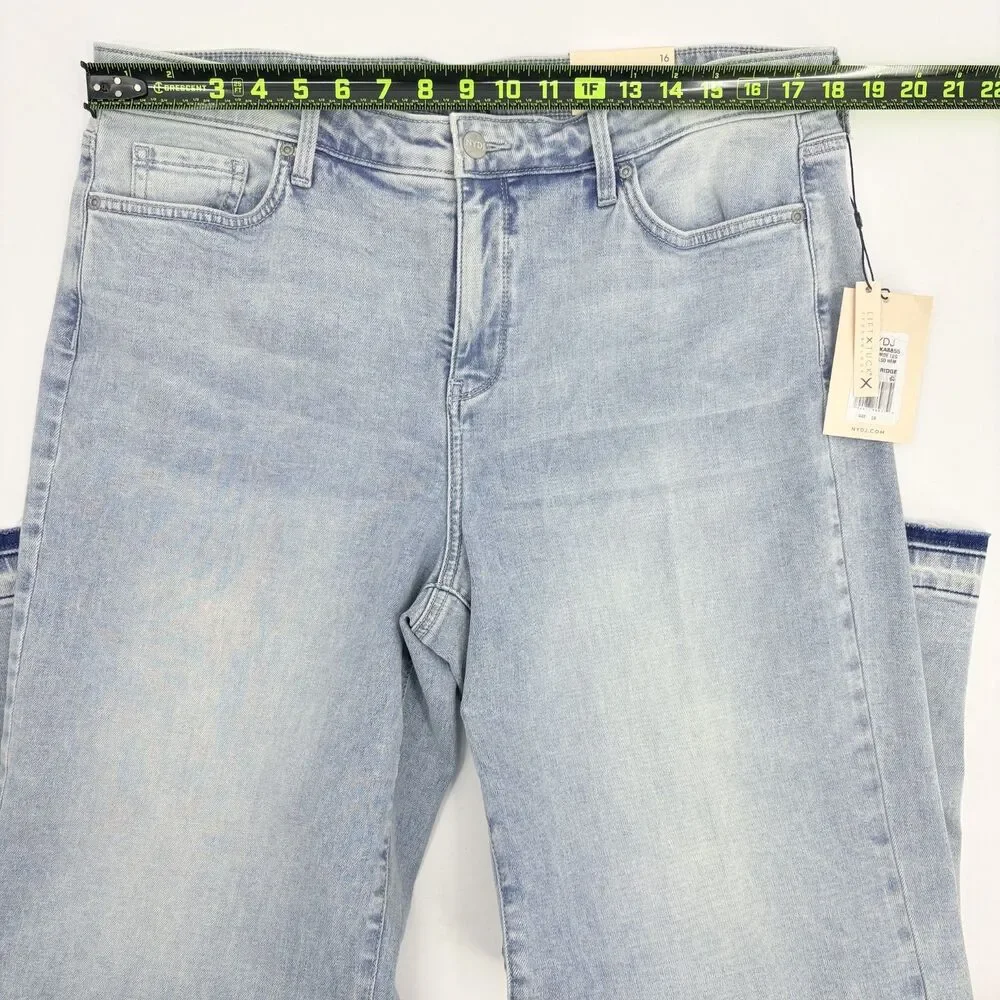 NYDJ Teresa Wide Leg Ankle Jeans Womens Size 16 Boho Summer Casual Travel Norm